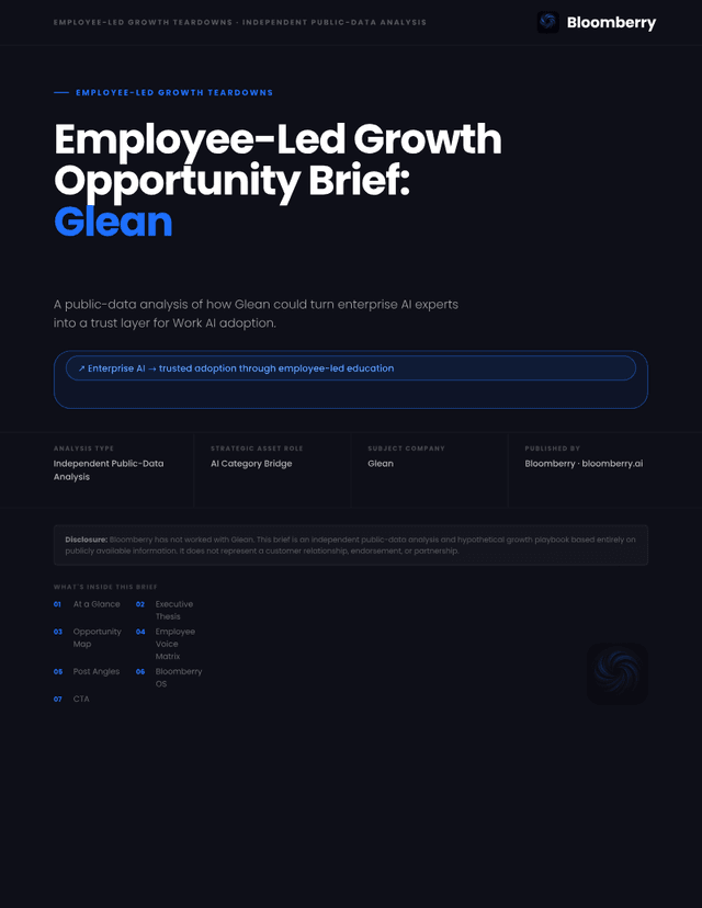 Glean Employee-Led Growth Opportunity Brief cover