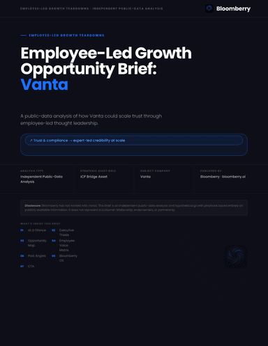 Vanta Employee-Led Growth Opportunity Brief cover