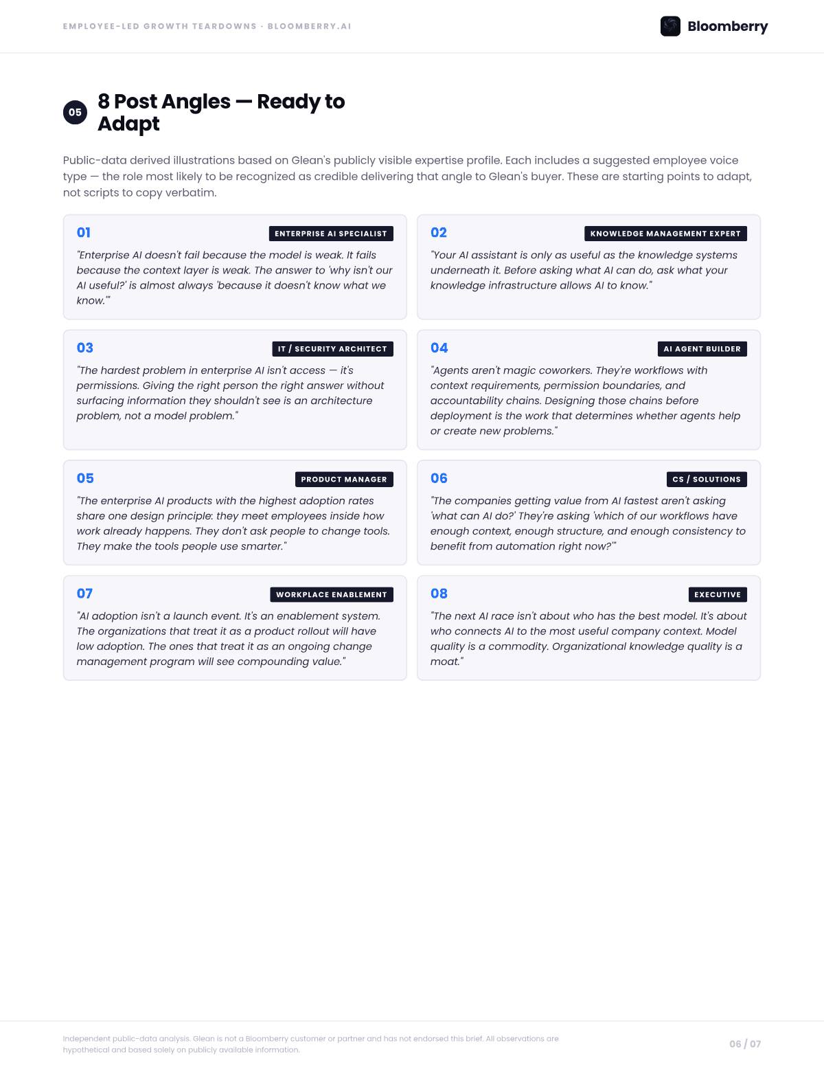 Page 6 of the Glean Employee-Led Growth Opportunity Brief