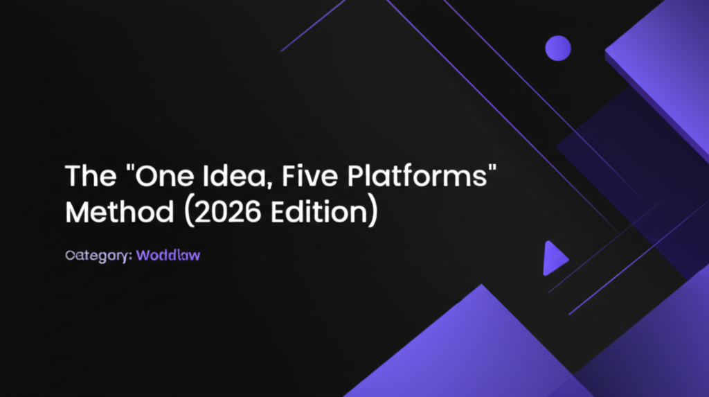 The "One Idea, Five Platforms" Method (2026 Edition)