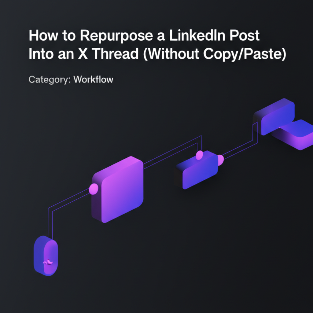 How to Repurpose a LinkedIn Post Into an X Thread (Without Copy/Paste)