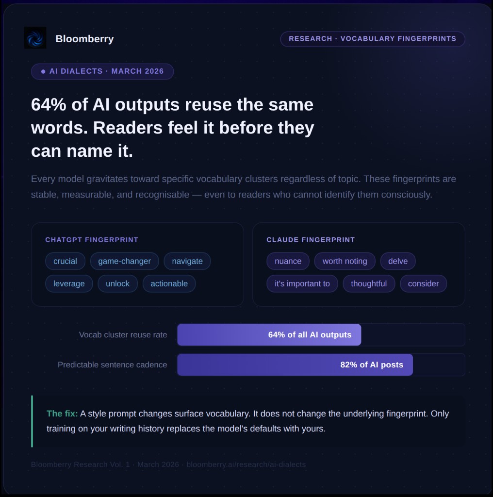 Most founders stop posting at week 6. The algorithm compounds at month 3. Bloomberry Research on the personal brand consistency gap.